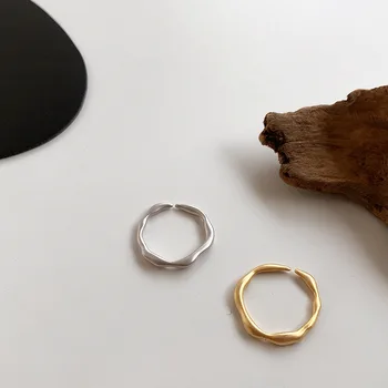 Malé Tenké Krúžky Pre Ženy Matt Zlatej A Striebornej Farby Otvoriť Krúžky Dámy Nastaviteľné Prst Prstene, Šperky Bežné Vintage Krúžky