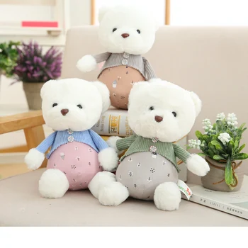 Malý medveď bábika rag doll malé dievčatko roztomilé plyšové hračky objať medveď bábika dievča princezná spí vankúš dieťa panda bábika dieťa dovolenku g