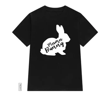 Mama Bunny Ženy tričko Bežné Bavlna Lumbálna Funny t-shirt Pre Pani Yong Dievča Top Tee Kvapka Loď ZY-186