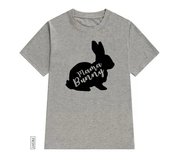 Mama Bunny Ženy tričko Bežné Bavlna Lumbálna Funny t-shirt Pre Pani Yong Dievča Top Tee Kvapka Loď ZY-186