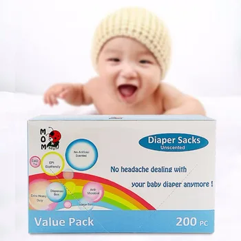 Mama Jednoduché Jednoduché-Tie 200 Počíta Detské Jednorazové Plienky Vriec/Plienkové,Unscented,Anti-Mircobial
