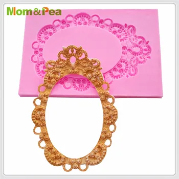 Mama&Pea MPA1820 Kvetinový Rám Tvarované Silikónové Formy Cake Decoration Fondant Tortu 3D Formy potravinársky