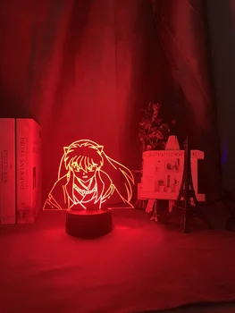 Manga Inuyasha Obrázok Led Nočné Svetlo na Čítanie pre Deti Spálne Dekorácie Nočného Farby Usb stolná Lampa Darček pre Dieťa