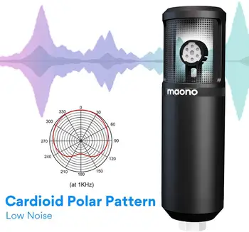 MAONO PM420 Podcast Mikrofón 192KHZ/24BIT USB Chladič Cardioid PC Mikrofón s Profesionálny Zvuk Čipová sada pre Hranie hier Streaming