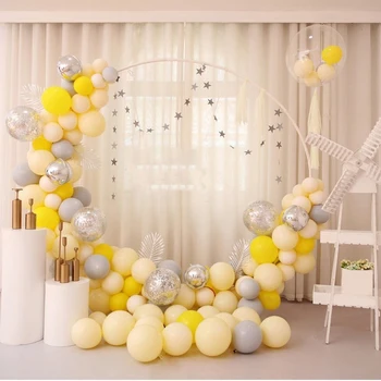 Marcaron Balón Jeden Rok, Narodeniny, Party Dekorácie Deti 1. Dieťa Sprcha Garland Arch Rose Gold Konfety Ballon Svadobné Baloon