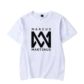 Marcus &martinus Krátky Rukáv T-shirt O-krku Lete Kpop Nový Štýl Bežné Hop Nórsko Twin Zmes Mäkké Košele