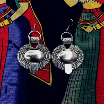 Maroko Indických žien marocký šperky Thajsko Tibetského striebra hippie náušnice pre ženy Cigán Afganskej elegantné jedinečný roztomilý darček