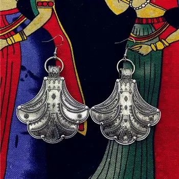 Maroko Indických žien marocký šperky Thajsko Tibetského striebra hippie náušnice pre ženy Cigán Afganskej elegantné jedinečný roztomilý darček