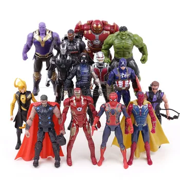 Marvel Avengers 3 Infinity War Thanos Iron Man, Kapitán Amerika, Thor, Spiderman PVC Akčné Figúrky Deti Hračky pre Chlapcov Darčeky 14pcs/set