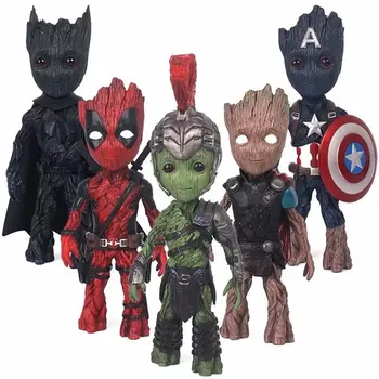 Marvel Opatrovníci Galaxy Avengers Treeman Ako Thor Deadpool Kapitán Americkej Hulk Jed Obrázok Model Hračky