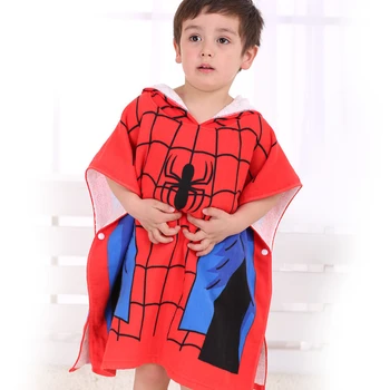 Marvel Osuška, Baby, Deti, Čistý Bavlnený Uterák Super Hrdina Kapitán Amerika McQueen Spiderman Cartoon Klobúk Pláž Uterák Plášť