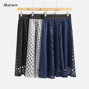 Marwin 2020 Nové-Príchod Jari Pevné Duté Von-line Polovici Teľa Ríše High Street Style Bežné Ženy Sukne