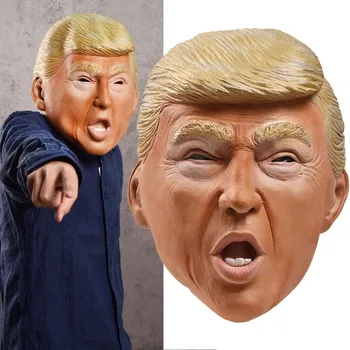 Mascarello Donald Trump Maska Rave Vymazať Cosplay Kostým Latex Realistické Masky USA Prezident Pokrývky hlavy Halloween Masky Darček
