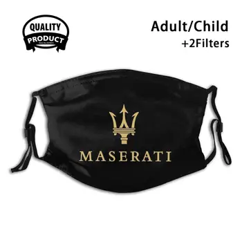 Maserati Logo Zlato Tvár Masku S Filtrom