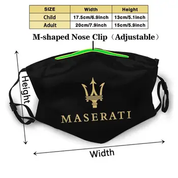 Maserati Logo Zlato Tvár Masku S Filtrom