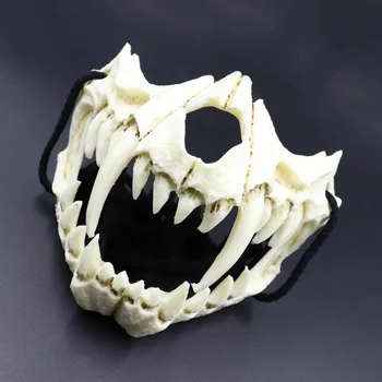 Maska Halloween Dragon Tiger Dvoch-Dimenzionální Zdobiť CO Dragon Boh Tiger Yasha Tengu Maska Živice Strany Halloween Masky