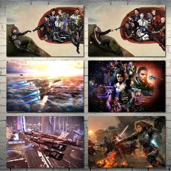 Mass Effect Horúca Hra Umenie Hodváb Plátne, Plagát, Tlač 13x20 24x36 Palca Na Obývacia Izba Dekorácie-001
