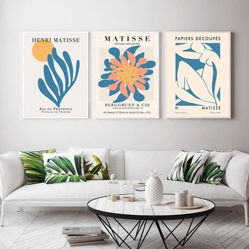 Matisse Štýl Plagát A Vytlačí Abstraktné Rastliny Farebné Steny Umelecké Plátno Maľovanie Na Nahé Obrázok Pre Obývacia Izba Nordic Domova