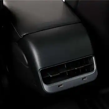 Matte Black Pre Tesla Model 3 Model Y Interiéru Vozidla Vzadu odvzdušňovací kryt zadný výfukový otvor kryt príslušenstvo