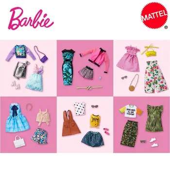 Mattel Barbie série Náhodne loď sada Barbie šatník módne kombinácie Barbie šaty dievča princezná narodeninám