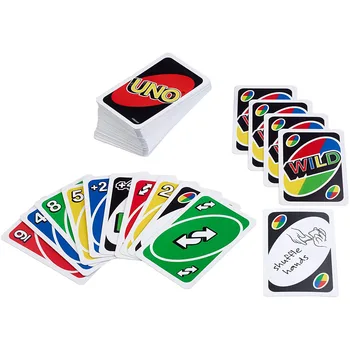 Mattel Hry, Karty UNO Klasické Tin Box Rodinu, Deti, Zábava Doskové Hry, Zábava Poker Palying Karty Deti Hračky