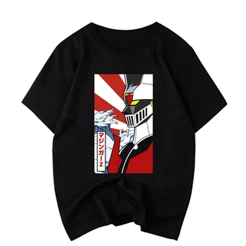 Mazinger Z T Shirt Bežné Muži T-Shirt Zábavné Pohode Print T Shirt Mužov Okolo Krku Bežné Krátky Rukáv Topy