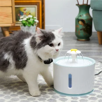Mačka Studne 2.4 L Pes Pitnej Misy Pet USB Automatický Dávkovač Vody Super Tichý S LED Vody, Zobrazenie Úrovne Pre Nápoj
