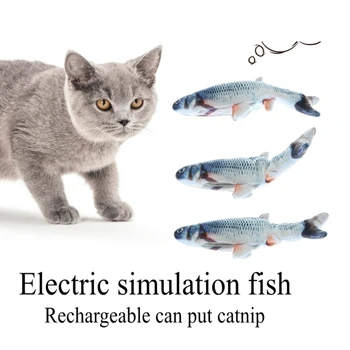 Mačky, Hračky, Elektrické Ryby Plnenie Tanec Pohybujú Vtipné Mačky, Ryby Zvieratko, Interaktívne Cat Hračka, Hračky Typu Smart Device Materiál