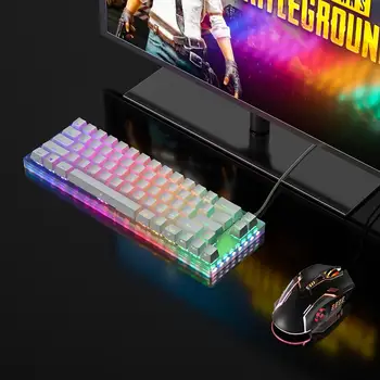Mechanical Gaming Keyboard Womier K66 RGB led Podsvietený Hot Swap Gateron Prepínač prenos Svetla Základňu pre PC, Notebook