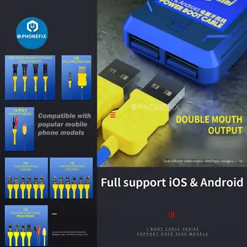 Mechanik iSupply Mini Napájanie Boot Kábel DC Napájací zdroj pre iPhone a Samsung/Huawei/OPPO/Xiao Energie Opravy iBoot Kábel