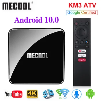 MECOOL KM3 ATV Certifikované spoločnosťou Google TV Box Android 10 TV Box 4 GB 64 GB Amlogic S905X2 9.0 KM9 Pro 4 GB 32 GB Androidtv 4K Dual Wifi Box