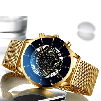 Mei hot štýl modrá ihly vine han edition sledujte fashion kalendár oka pásu rozsahu mladí muži muži quartz hodinky