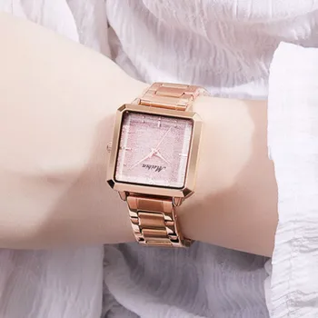 MEIBIN 2020 Elegantné dámske Hodinky, Luxusné Značky Námestie 18K Zlata Žena Náramkové hodinky Ženy Quartz Nepremokavé Klasické Hodinky Geneva