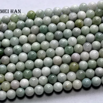 Meihan ping (1 prameň) fyzická 8mm Barme Jade hladké, okrúhle kamene, perly pre šperky, takže urob si sám