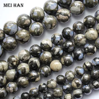 Meihan veľkoobchod prírodná šedá opal 8mm,10mm,12mm llanite hladké kolo voľné korálky zmiešané modrá klenot kameň korálky pre šperky robiť