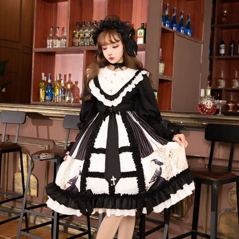 Melonshow Lolita Šaty Gothic Plus Veľkosť Kawaii Sladké Lolita Viktoriánskej Šaty Letné Žena Šaty Vintage Oblečenie Loli