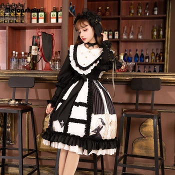 Melonshow Lolita Šaty Gothic Plus Veľkosť Kawaii Sladké Lolita Viktoriánskej Šaty Letné Žena Šaty Vintage Oblečenie Loli
