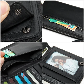 Mens spojka taška kožené spojka muž peňaženky muž originálne kožené kabelky pre mens peňaženku luxusné pánske peňaženky multifunkčné 9088