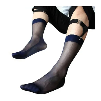 Mens Ultra Úplnej Tenké Ponožky Sexy Transparentné Formálne Šaty, Oblek Ponožky Muž Fetish Zber Ponožky Nylon Hodváb Ponožky