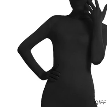 Mens Ženy Unisex celotelové Pančuchy Vyhovovali Spandex Tvárny Black Cosplay Kostým Mizne Človek Kombinézu pre Halloween Party