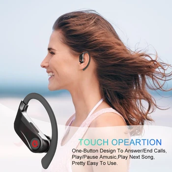 MEUYAG TWS Bezdrôtové Slúchadlá Bluetooth 5.0 Stereo Hudobné Slúchadlá S Nabíjanie okno súprava Handsfree Nepremokavé Ucho-hák Slúchadlá