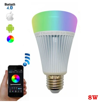 Mi Svetlo Bluetooth RGBW 4.0 Smart Žiarovka E27 4,5 W 8W AC86-265V Farebná Lampada Smartphone Ovládanie Práce na IOS Android APLIKÁCIE