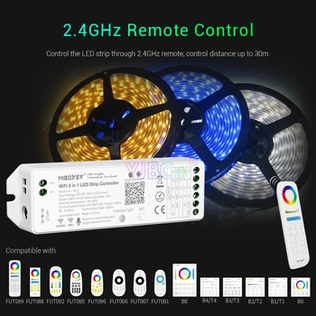 Miboxer WL5 2.4 G 15A 5 V 1 WiFi LED Regulátor Pre Jednu farbu, CCT, RGB, RGBW, RGB+SCS Led Pásky,Podporu Amazon Alexa Hlas