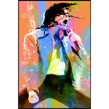 Michael Jackson Plagát Hodvábna Tkanina Plagát, Tlač Tkaniny Tkaniny Stene Plagát Vlastné Satin Plagát 40X60cm,50X75cm,60X90cm
