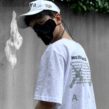 Michalkova 2020SS muži/ženy kórejský módne oblečenie vintage designer T shirt hip hop pokemon 3M odrážajú svetlo anime