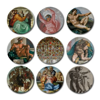 Michelangelo nástenné dekoratívny tanier retro Múr, socha vzor tlač keramické misky umelecké stene visia dekoratívne plavidlá