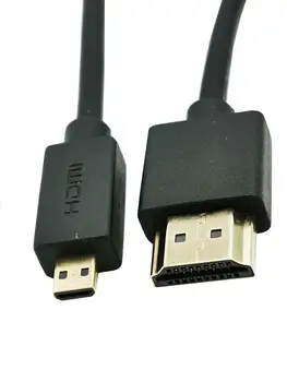 Micro HDMI Kábel HDMI 1080P 3D Micro HDMI 2.0 Verzia Pozlátené Samec Samec Pre Tablet HDTV Projektor 30 cm, 60 cm 100 cm