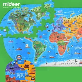 Mideer Mapa Sveta Puzzle Detí Inteligencia, Rozvoj Hračka Baby Prenosné Darčekovom balení 100 Kusov Vzdelávacích Hračiek, 2-6Y