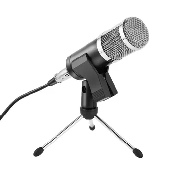 Mikrofón microfone Mic Profesionálne Ručné Kondenzátora Mic Počítača Mikrofón, Stojan, Trojnožku Káblové pripojenie 3,5 mm Pre Nahrávacie Štúdio