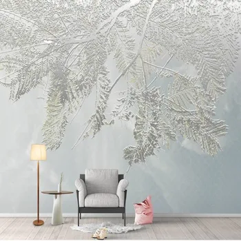Milofi vlastné 3D akvarel rastlina listy, veľké TV, spálňa tapetu pozadia nástenná maľba
